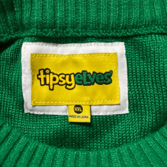 Jesus Birthday Boy Christmas Sweater XXL Green Tipsy Elves Ugly  Men/Women - Picture 6 of 9